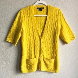 Cable & Gauge Women's Vibrant Yellow Cardigan